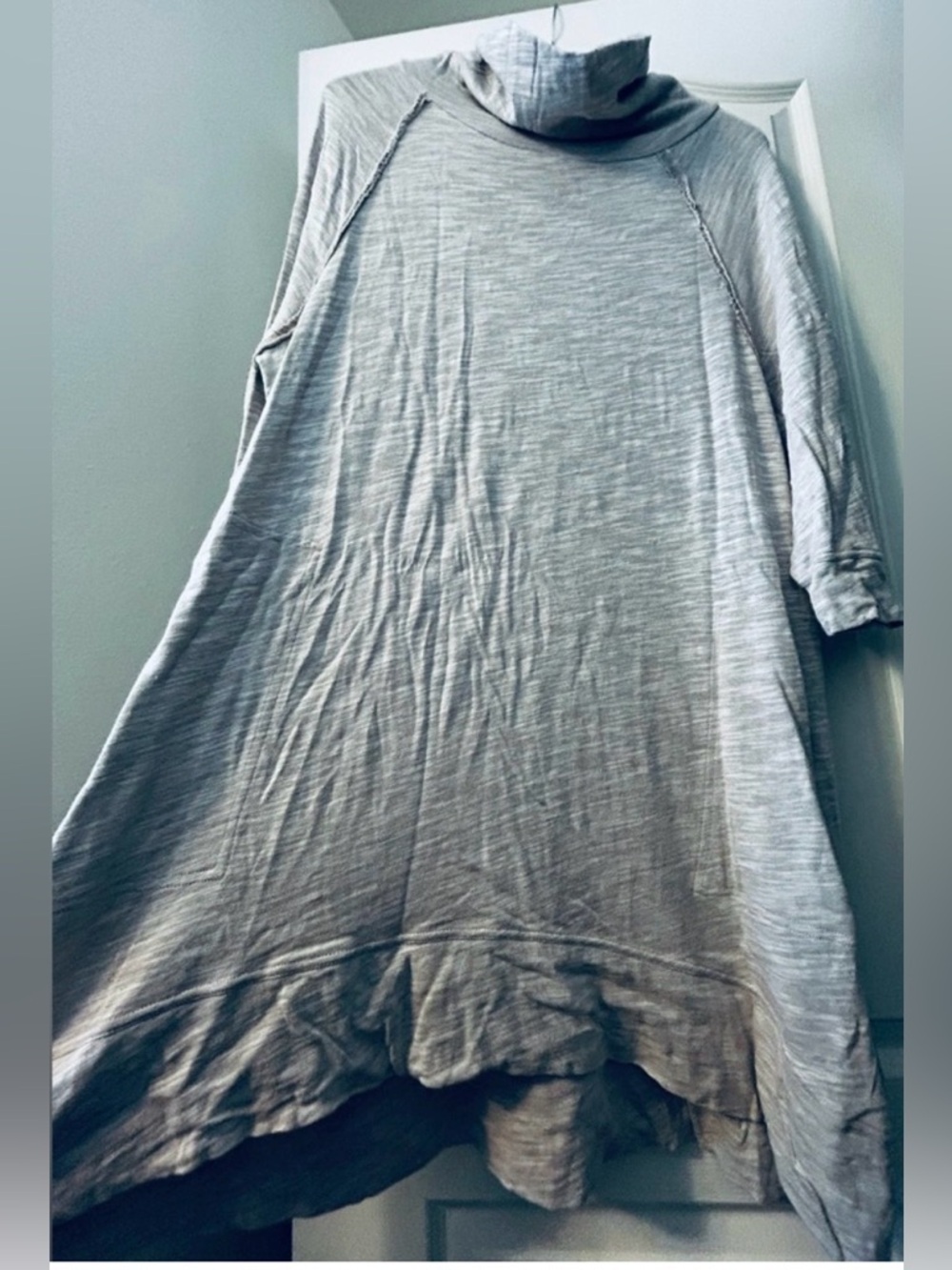 FP Beach Slub Knit Tunic in Marled Tan and Cream